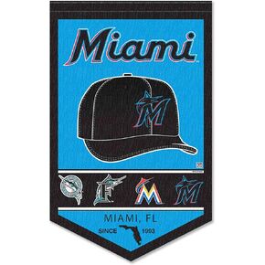 Miami Marlins Heritage History Banner Pennant