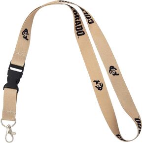 Desert Cactus University of Colorado Lanyard Buffaloes CU Buffs Car Keys ID Badge Holder Keychain Detachable Breakaway Snap Buckle (Gold)