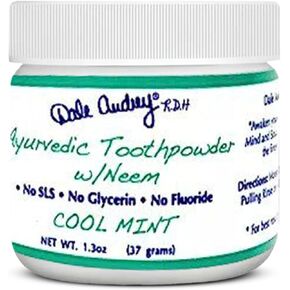 Ayurvedic Remineralizing Toothpowder for Sensitive Teeth | Refreshing Cool Mint Flavor Teeth Whitening and Fresh Breath | Natural Tooth Powder for Gums and Bad Breath (1.3 Oz)