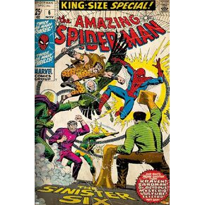 Trends International Marvel Comics - Spider-Man - Amazing Spider-Man #6 Wall Poster, 14.725" x 22.375", Barnwood Framed Version