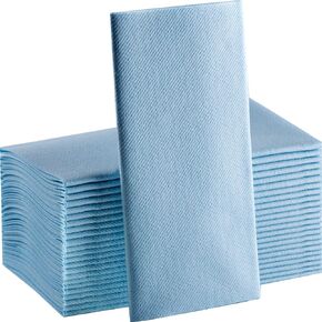 Ivory Napkins | Linen Feel Guest Disposable Cloth Like Paper Dinner Napkins | Hand Towels | Soft, Absorbent, Paper Hand Napkins for Kitchen, Bathroom, Parties, Weddings, Dinners Or Events | 50 Pack