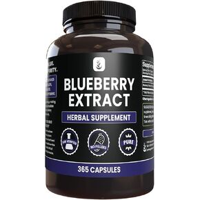 PURE ORIGINAL INGREDIENTS Blueberry Extract (365 Capsule), No Magnesium Or Rice Fillers, Always Pure, Lab Verified