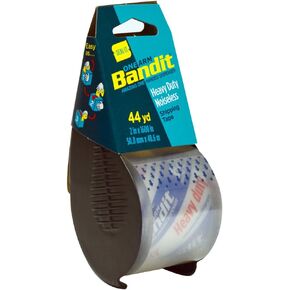 2 Inches x 1600 Inches, Bandit Shipping Tape, Noiseless with One Arm Dispenser