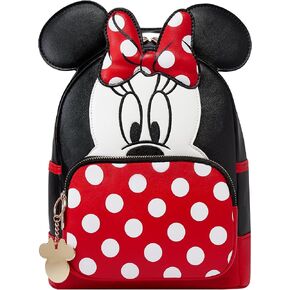 Disney Backpack | Minnie Mouse Backpack With Keychain | Cute Mini Backpack For Women | Ladies Bag | One Size Black