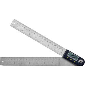 8 Inch Digital Angle Finder, JYEASTZ Stainless Steel Digital Protractor Angle Ruler with Holding Angle Data, Ideal for Construction Woodworking (8inch)