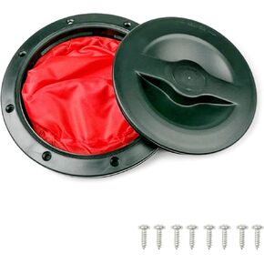 6/8/9 Inch Round Hatch Cover Deck Plate ABS Accessories Hatch Cover with Red Waterproof Bag for Kayak Boat Fishing Rigging
