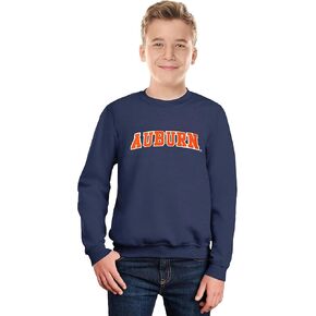 Little King NCAA Youth Boys Crewneck Sweatshirt With Tackle Twill Letters-Team Colors in Kuwait