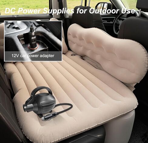 مضخة هواء كهربائية قابلة للنفخ، مضخة مرتبة هوائية بتيار مستمر 12 فولت، مضخة نفخ سريعة التعبئة، مضخة هواء محمولة للتخييم في الهواء الطلق/القارب/حمام السباحة، 4 فوهات in Kuwait