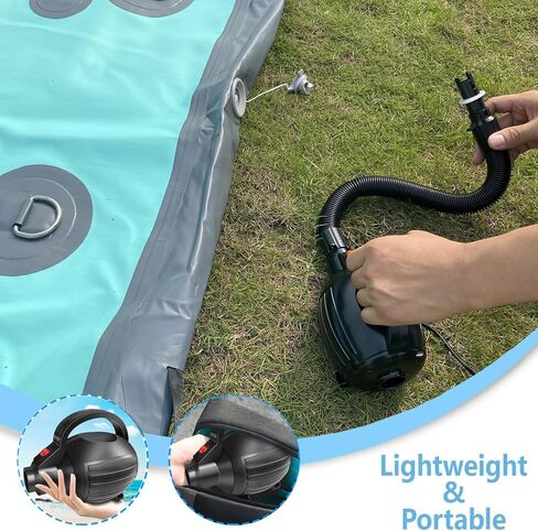 مضخة هواء كهربائية قابلة للنفخ، مضخة مرتبة هوائية بتيار مستمر 12 فولت، مضخة نفخ سريعة التعبئة، مضخة هواء محمولة للتخييم في الهواء الطلق/القارب/حمام السباحة، 4 فوهات in Kuwait