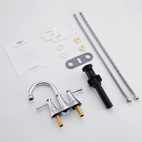 Bathroom Sink Faucet 2 Handles Black Centerset Bathroom Faucet Brass Lavatory Vanity Faucet with Pop up Drain and Supply Lines in Saudi Arabia