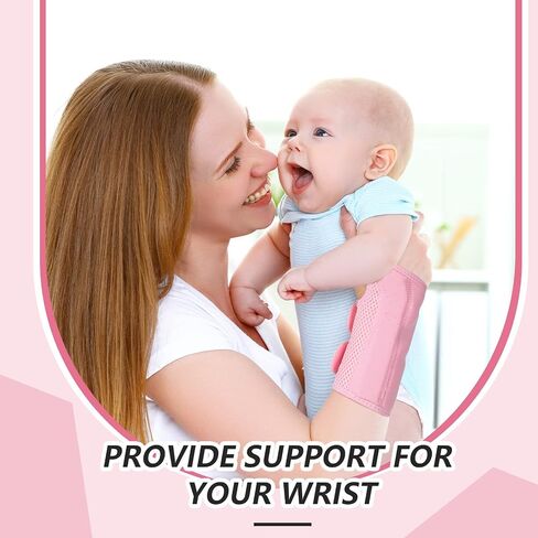 1 Pair Wrist Brace Carpal Tunnel for Men Women Arthritis Wrist Brace Protector Night Sleep Removable Wrist Support Carpal Tunnel for Helping People Have a Better Sleep (Pink, Small/Medium) in Saudi Arabia