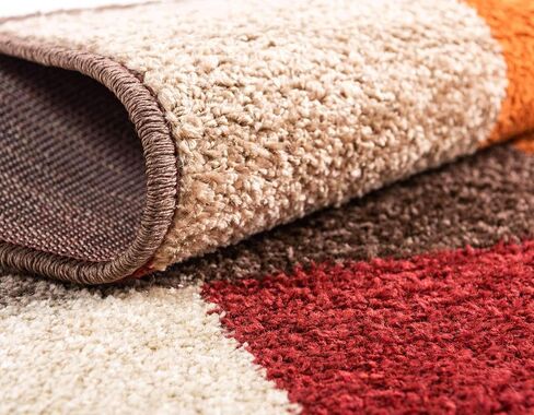 Unique Loom Autumn Collection Modern Contemporary Casual Abstract Area Rug (Multi/ Beige Checkered, 8 ft 0 x 8 ft 0 Round) in Saudi Arabia
