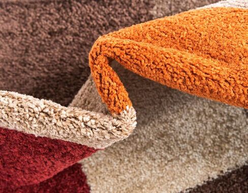 Unique Loom Autumn Collection Modern Contemporary Casual Abstract Area Rug (Multi/ Beige Checkered, 8 ft 0 x 8 ft 0 Round) in Saudi Arabia