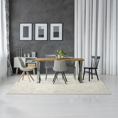 LUXE WEAVERS Jasper Collection 689 Beige 4x5 Modern Abstract Area Rug in Saudi Arabia