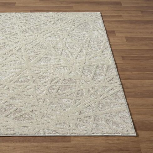 LUXE WEAVERS Jasper Collection 689 Beige 4x5 Modern Abstract Area Rug in Saudi Arabia