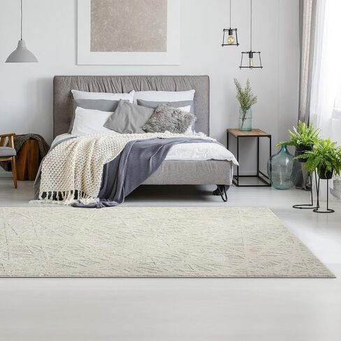 LUXE WEAVERS Jasper Collection 689 Beige 4x5 Modern Abstract Area Rug in Saudi Arabia