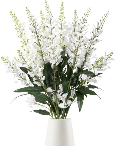Artificial Lavender Flowers,8PCS Blue Artificial Flowers 29.3in Silk Flowers Faux Lavender Stems for Wedding Party Home Kitchen Table Decor(Blue) in Saudi Arabia
