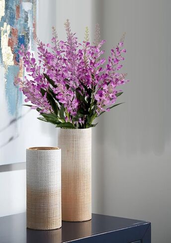 Artificial Lavender Flowers,8PCS Blue Artificial Flowers 29.3in Silk Flowers Faux Lavender Stems for Wedding Party Home Kitchen Table Decor(Blue) in Saudi Arabia