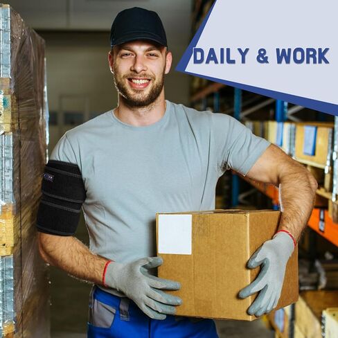 دعامة ذراع علوية ضاغطة من بيستر (مفردة)، دعامة دعم التهاب وتر العضلة ذات الرأسين للرجال والنساء مع 4 أشرطة ضغط، كم ضغط ثلاثية الرؤوس والتفاف لسلالات العضلات، التهاب الأوتار، وتخفيف الألم in Kuwait