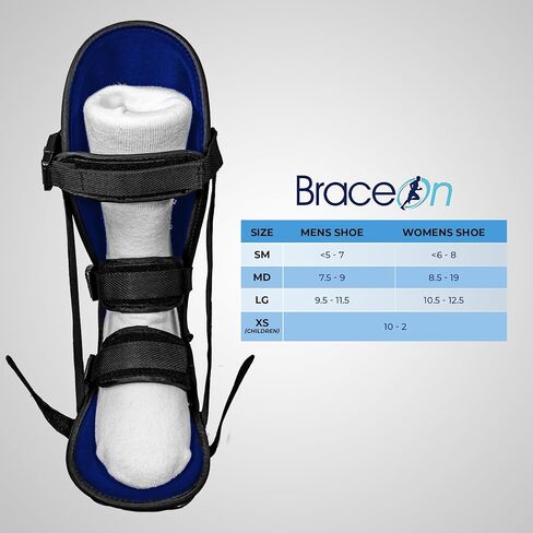 Kids Adjustable Night Splint - Pediatric Plantar Fasciitis, Achilles Tendon, Heel Spur, Injury, and Foot Pain Relief Boot for Children, Black, X-Small in Saudi Arabia