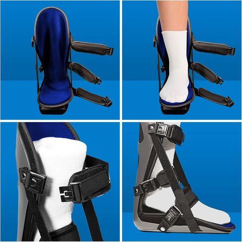 Kids Adjustable Night Splint - Pediatric Plantar Fasciitis, Achilles Tendon, Heel Spur, Injury, and Foot Pain Relief Boot for Children, Black, X-Small in Saudi Arabia