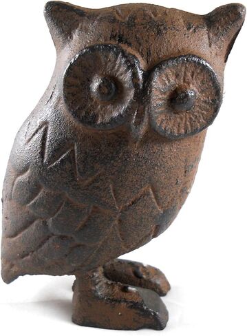 Cast Iron Owl Figurine Statue - Brown 4.5" Tall in Saudi Arabia