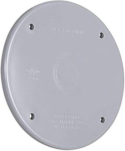 Hubbell-Bell PBC300GY Weatherproof Nonmetallic Device Cover, Blank, Round, Gray 4 in. in Saudi Arabia