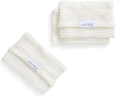 Esembly GoTwo Sudser Set - Dishwashing Kitchen Scrubber and Cleaning Sponge, Long Lasting Silicone Base with Compostable Cotton Mesh Covers in Saudi Arabia