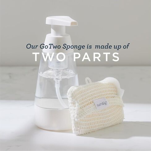 Esembly GoTwo Sudser Set - Dishwashing Kitchen Scrubber and Cleaning Sponge, Long Lasting Silicone Base with Compostable Cotton Mesh Covers in Saudi Arabia