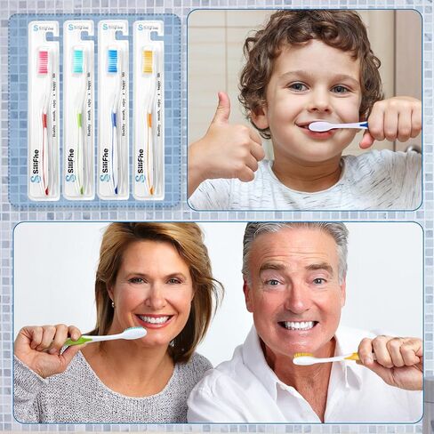 40 Pcs Toothbrush Bulk Individually Wrapped Soft Toothbrushes for Adult Reusable Travel Multi Color Toothbrush Set for Home Hotel Office School Camping Guests Charity Church Homeless in Saudi Arabia