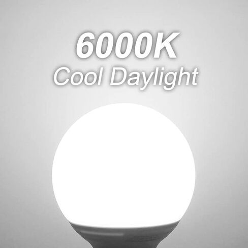 hansang G25 LED Globe Light Bulbs 3000K Warm White, Vanity Light Bulb 60W Incandescent Equivalent, E26 Standard Base, 5W Decorative Round Light Bulb for Vanity Mirror, 500LM, Non-Dimmable, 4 Pack in Saudi Arabia