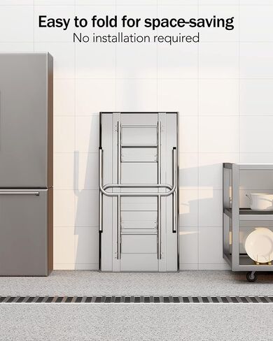 Stainless Steel Folding Table 48" x 24", [NSF Certified][Heavy Duty] Commercial Kitchen Prep Table for Home, Restaurant, Hotel in Kuwait