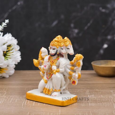 Panchmukhi Hanuman Marble Powder & Polyresin Statue (White, Small Size - 3 inch) in Saudi Arabia