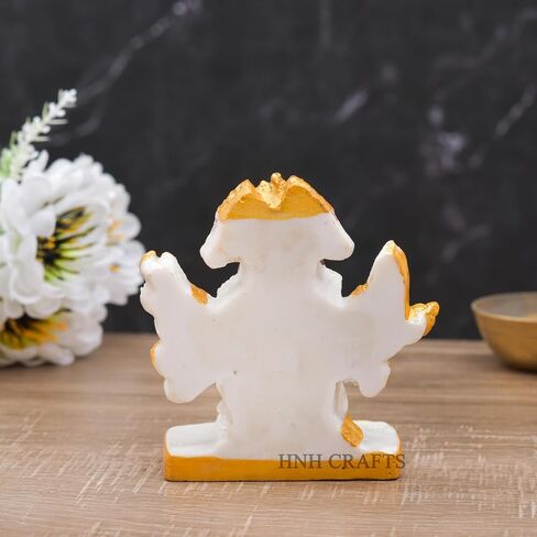 Panchmukhi Hanuman Marble Powder & Polyresin Statue (White, Small Size - 3 inch) in Saudi Arabia