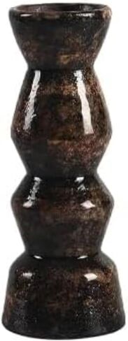 Wild Works Yadan Art Ceramic Flower Vase Black Gold Arrangement Medieval Modern Wabi Sabi Tea Room Zen Sculpture Desktop Decoration Model A in Saudi Arabia