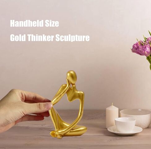 Black Bathroom Decor for Shelves Resin Mini Home Decor for Shelf Thinker Statue Sculptures Decorations Abstract Art Bookshelf Decor Coffee Table Decor in Saudi Arabia
