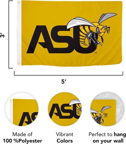 Desert Cactus Alabama State University Flag Hornets Banners 100% Polyester Indoor Outdoor 3x5 feet Flags (Style 1a) in Saudi Arabia