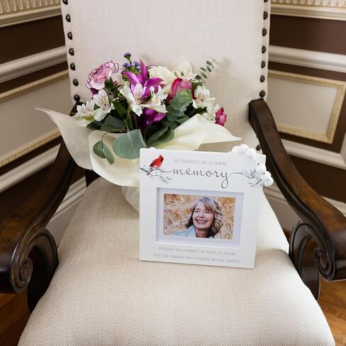 Pavilion - Reserved In Loving Memory - 6" x 4" Horizontal Photo Picture Frame Seat Reserver In Memory Loss Of Loved One Red Cardinal Memorial Remembrance Wedding Decoration Decor Sign Keepsake in Saudi Arabia