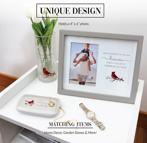 Pavilion - Reserved In Loving Memory - 6" x 4" Horizontal Photo Picture Frame Seat Reserver In Memory Loss Of Loved One Red Cardinal Memorial Remembrance Wedding Decoration Decor Sign Keepsake in Saudi Arabia