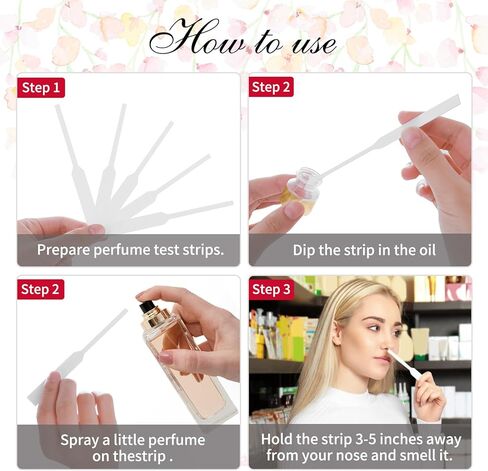 400 قطعة من شرائط اختبار العطور من Aster، شرائط ورقية بيضاء للعطور، شرائط اختبار عطر كولونيا للاستعمال مرة واحدة، شرائط اختبار ورقية للزيوت العطرية العطرية لاختبار الروائح العطرية in Kuwait