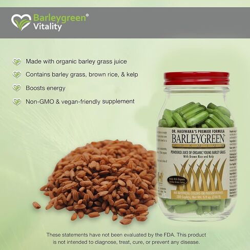 Dr. Hagiwara's BarleyGreen Premium Caplets Vegetable Supplement w/ Kelp & Brown Rice (280 Tablets) in Saudi Arabia