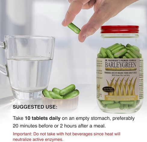 Dr. Hagiwara's BarleyGreen Premium Caplets Vegetable Supplement w/ Kelp & Brown Rice (280 Tablets) in Saudi Arabia
