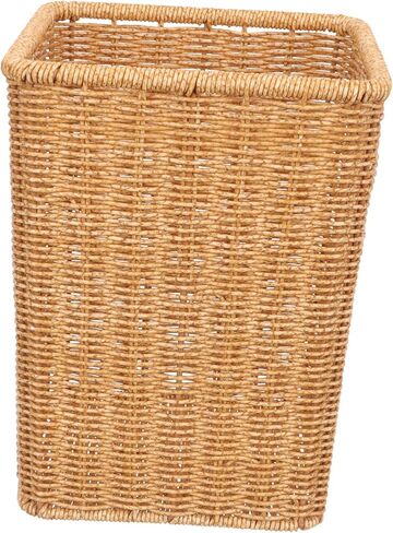 Amosfun Basket for Car Fruit Containers Trash Bin for Car Decorative Garbage Waste Bin Vintage Bud Vases Plant Storage Baskets Pastoral Style Basket Pp Rattan Office Trash Can in Saudi Arabia
