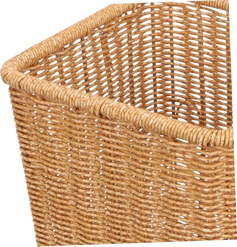 Amosfun Basket for Car Fruit Containers Trash Bin for Car Decorative Garbage Waste Bin Vintage Bud Vases Plant Storage Baskets Pastoral Style Basket Pp Rattan Office Trash Can in Saudi Arabia