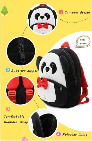 حقيبة ظهر لطيفة للأطفال الصغار من القطيفة على شكل حيوانات كرتونية صغيرة للسفر للرعاية النهارية للأطفال والبنات من عمر 2 إلى 6 سنوات (أحمر فراولة) in Kuwait