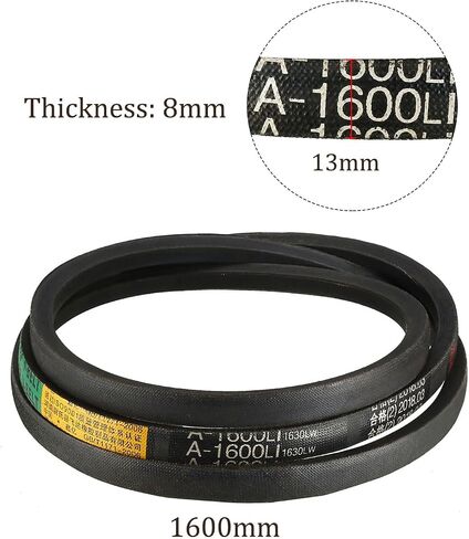 A-1150Li/A45 Drive V-Belt - [12mm Width x 8mm Height] A-Section Rubber Drive Belt Wrapped for Transmission Use, 1150mm Inside Circumference in Saudi Arabia
