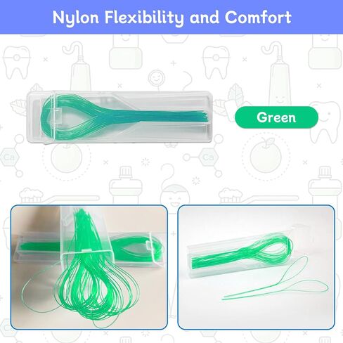 70 Count Dental Floss Threaders for Braces, Bridges, and Implants, Orthodontic Floss Needle Threaders, Traction Device for Teeth Correction, Dental Cleaning Care Accessories in Saudi Arabia