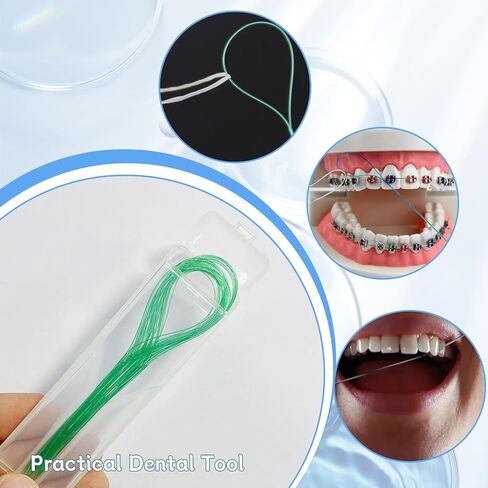 70 Count Dental Floss Threaders for Braces, Bridges, and Implants, Orthodontic Floss Needle Threaders, Traction Device for Teeth Correction, Dental Cleaning Care Accessories in Saudi Arabia