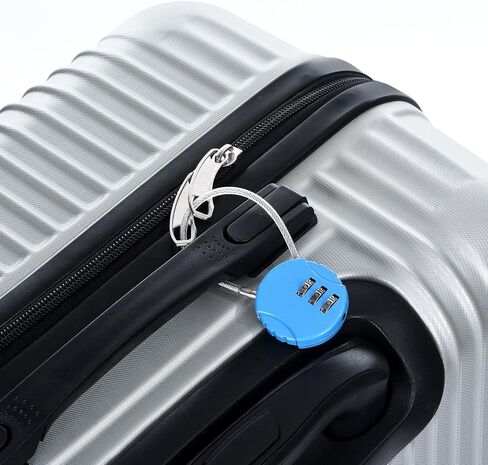 PATIKIL Combination Lock 4.7 Inch, 3 Digit Outdoor Waterproof Code Padlock with Wire Rope for Luggage Gym Locker Fence Toolbox Backpack, Black in Saudi Arabia