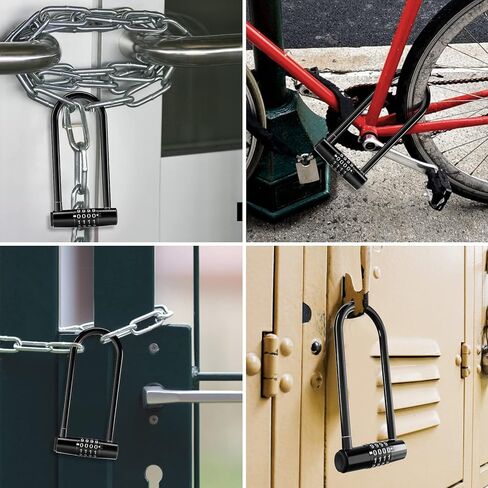 قفل مجمع بأربعة أقراص من أوريا مع كبل قابل للإزالة، أسود، 100000 مجموعة in Kuwait